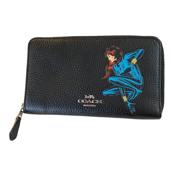 COACH X Marvel Medium Zip Around Wallet With Black Widow NWOT - Picture 6 of 7
